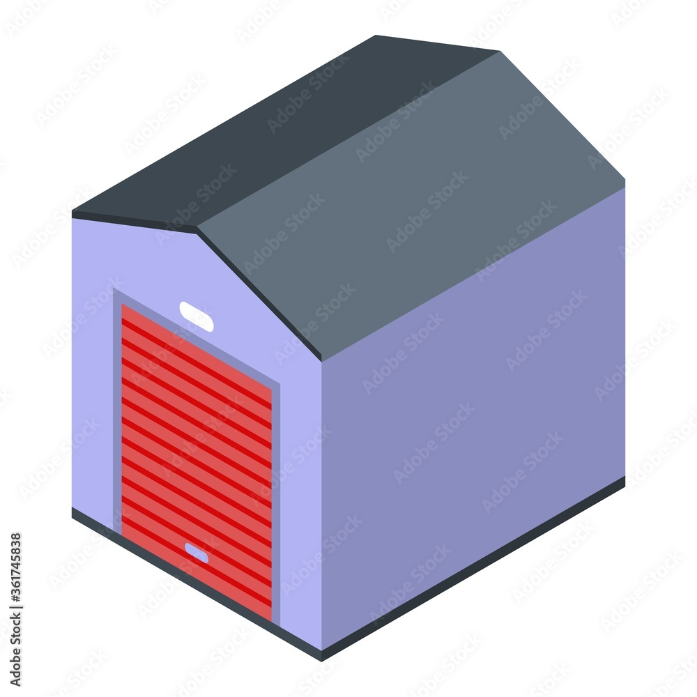 Warehouse icon. Isometric of warehouse vector icon for web design isolated on white background Warehouse icon. Isometric of warehouse vector icon for web design isolated on white background