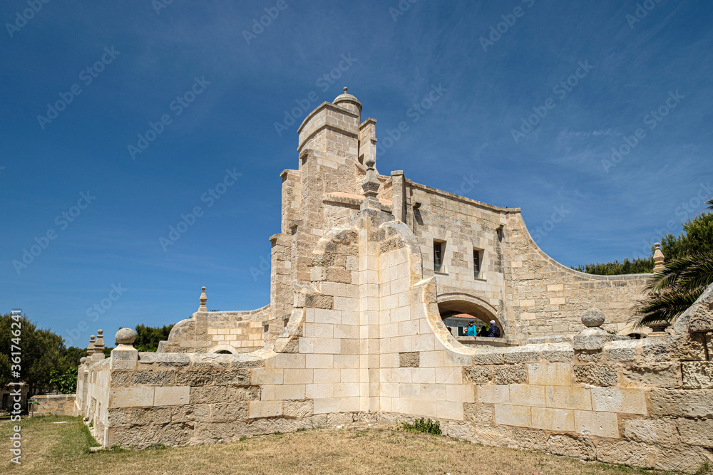 torre central de vigilancia, Lazareto de Mahón, Península de San Felipet, puerto de Mahón, Menorca, balearic islands, Spain