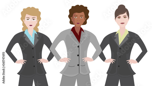 A team of professional business women