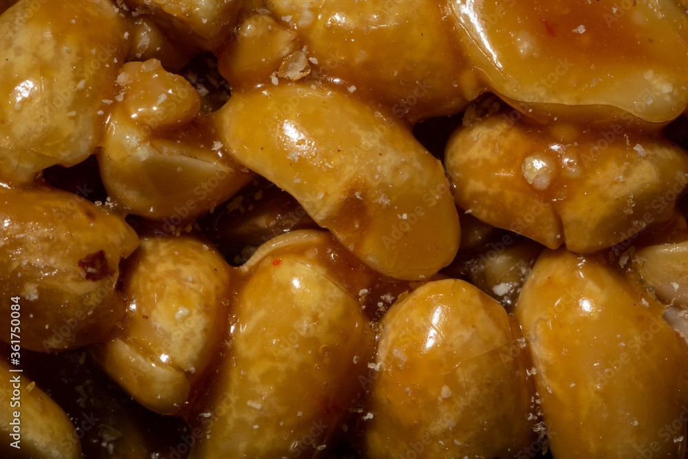 Nut bar with honey. Peanut kernels mixed with honey, Georgian sweet Nut bar with honey. Peanut kernels mixed with honey, Georgian sweet