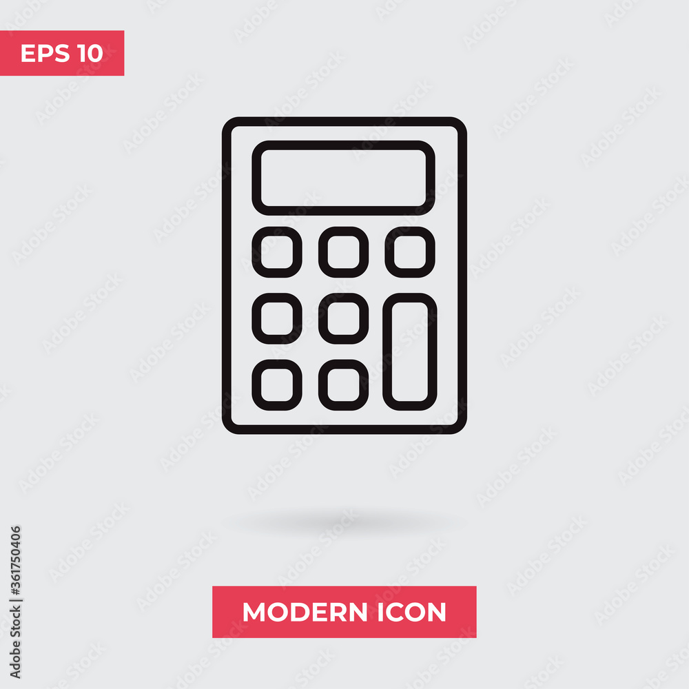 Calculator icon vector. Finance sign Calculator icon vector. Finance sign