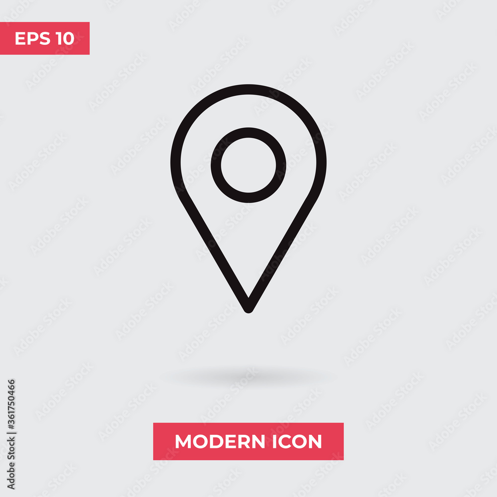 Location icon vector. Pin sign Location icon vector. Pin sign