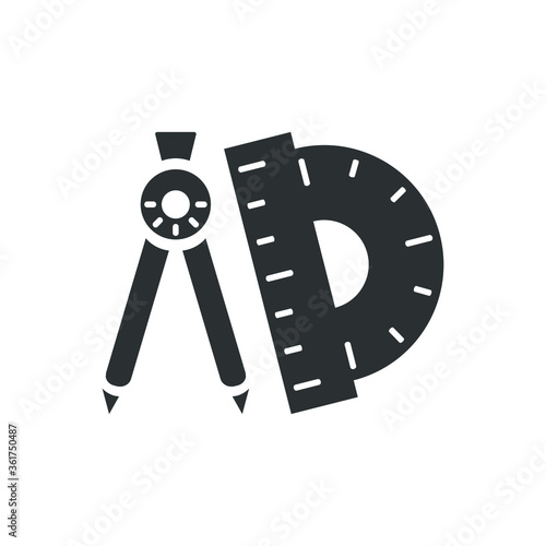 Compass and ruler icon