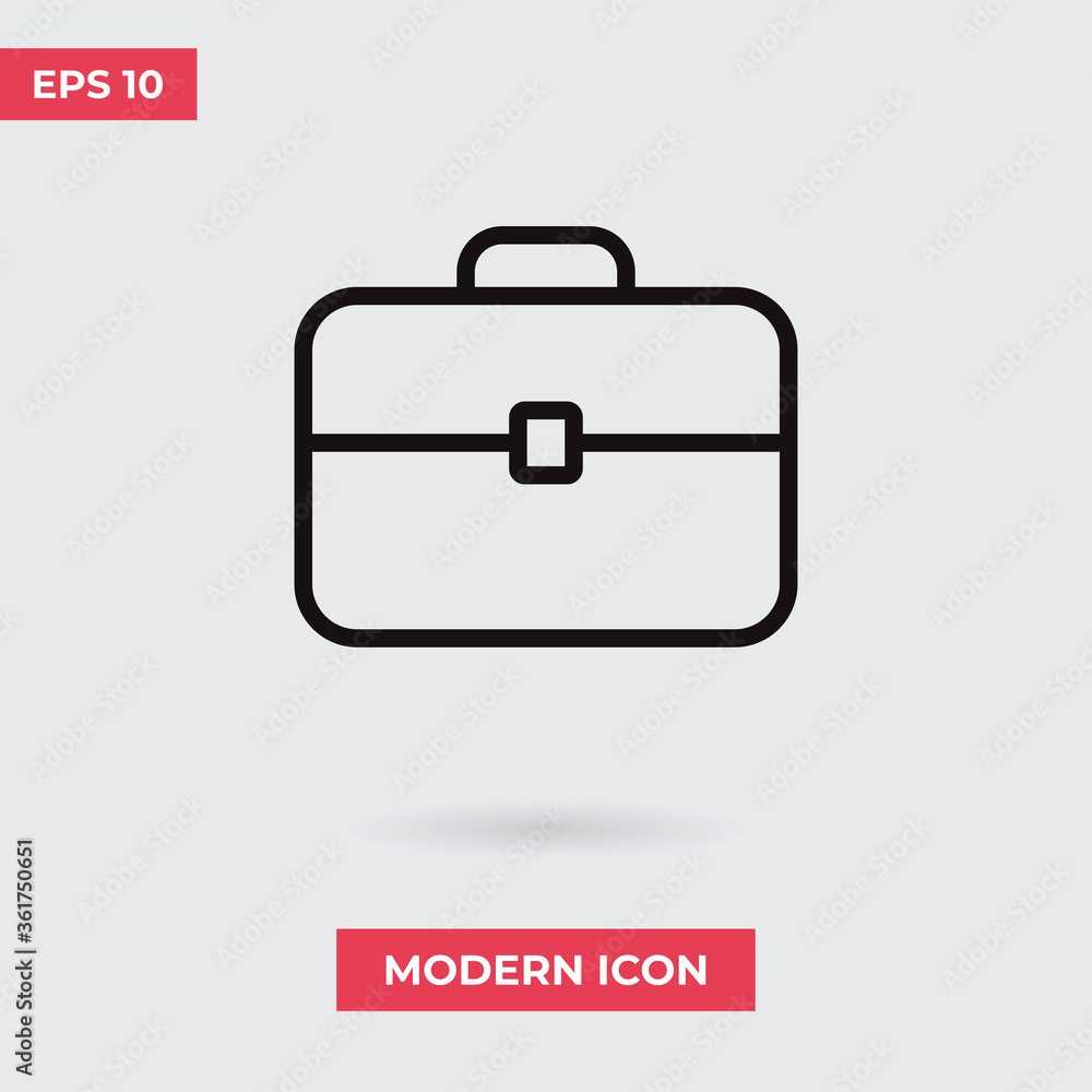 Briefcase icon vector. Suitcase sign Briefcase icon vector. Suitcase sign