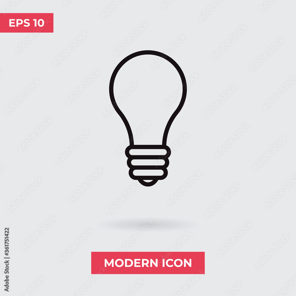 Light bulb icon vector. Idea sign Light bulb icon vector. Idea sign