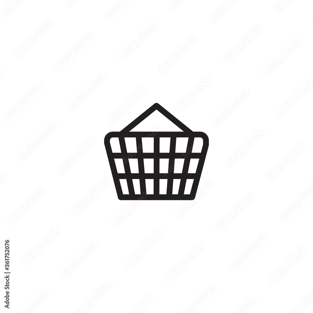 Shopping basket line icon vector Shopping basket line icon vector