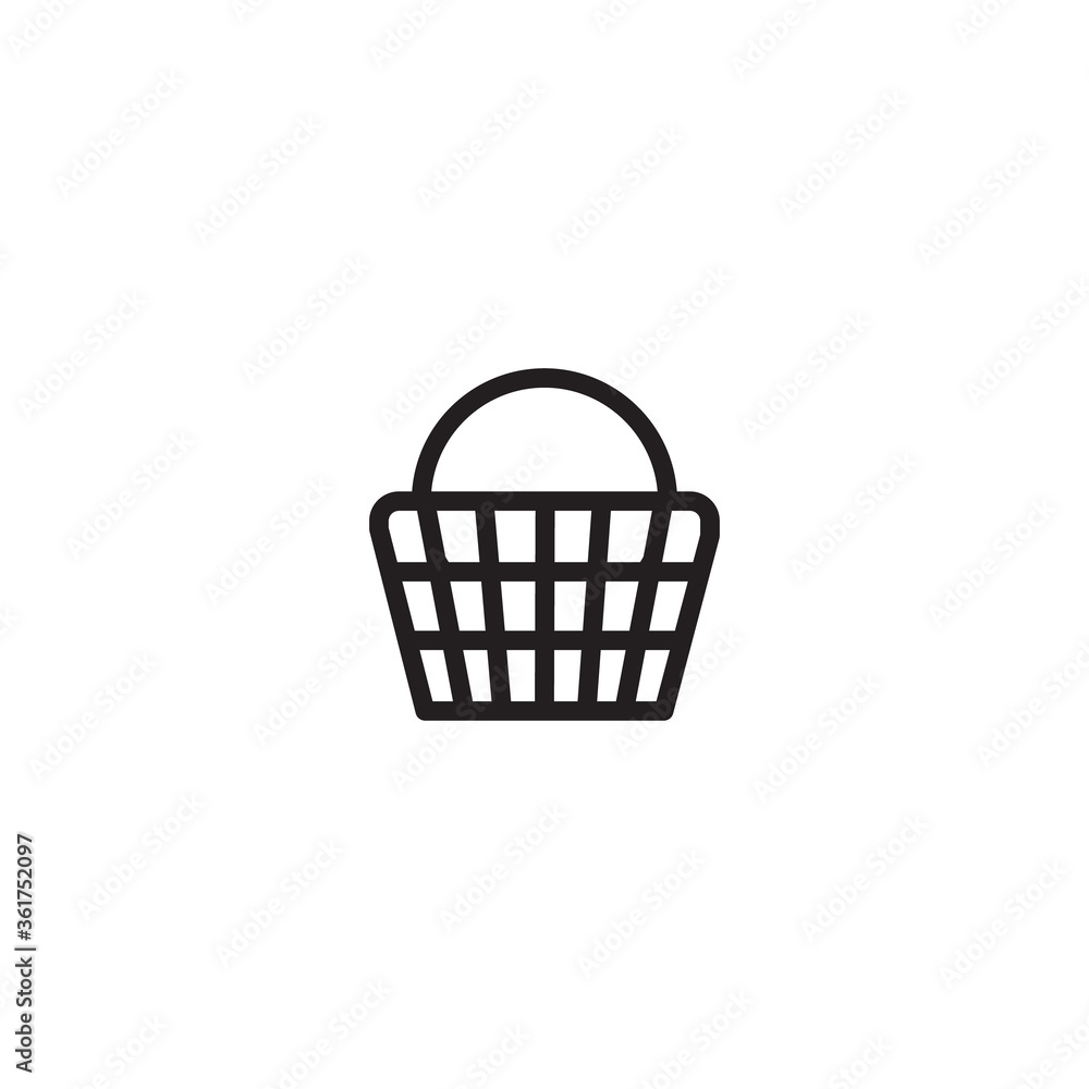 Shopping basket line icon vector Shopping basket line icon vector