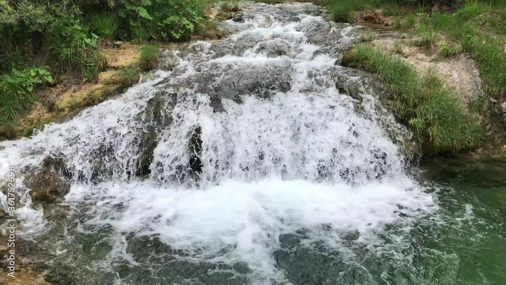 Cascade on Korana river close to Plitvice lakes national park in Croatia Cascade on Korana river close to Plitvice lakes national park in Croatia