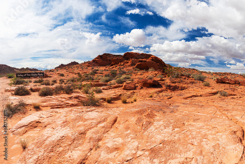Red rock in Valley of Fire State park in Nevada in the USA