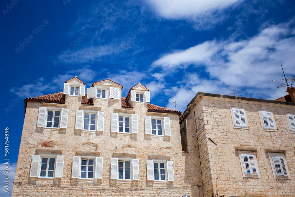 Part of city of Trogir in Croatia