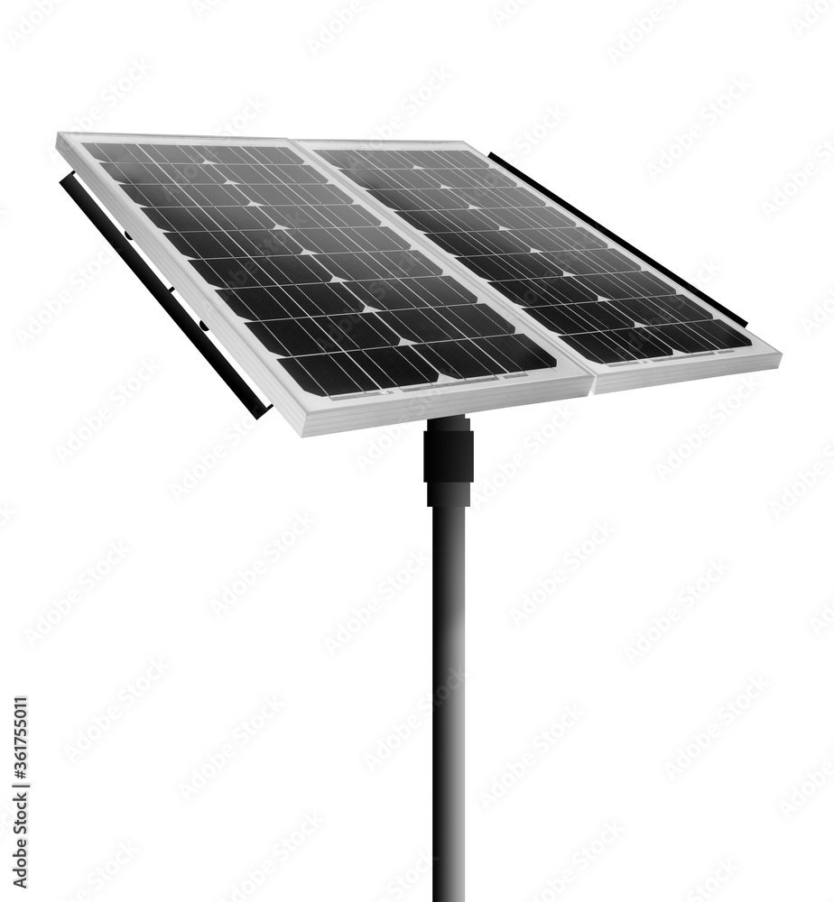 Modern solar panel isolated on white. Alternative energy source Modern solar panel isolated on white. Alternative energy source