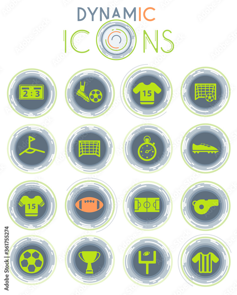 Football dynamic icons Football dynamic icons