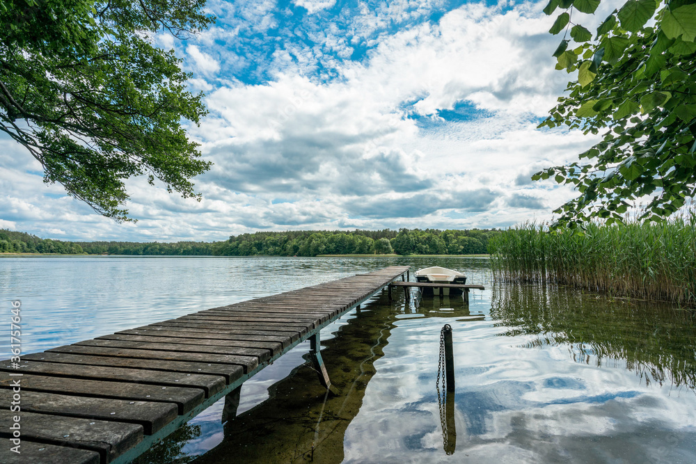 Landing stage at Wutzsee lake in Lindow