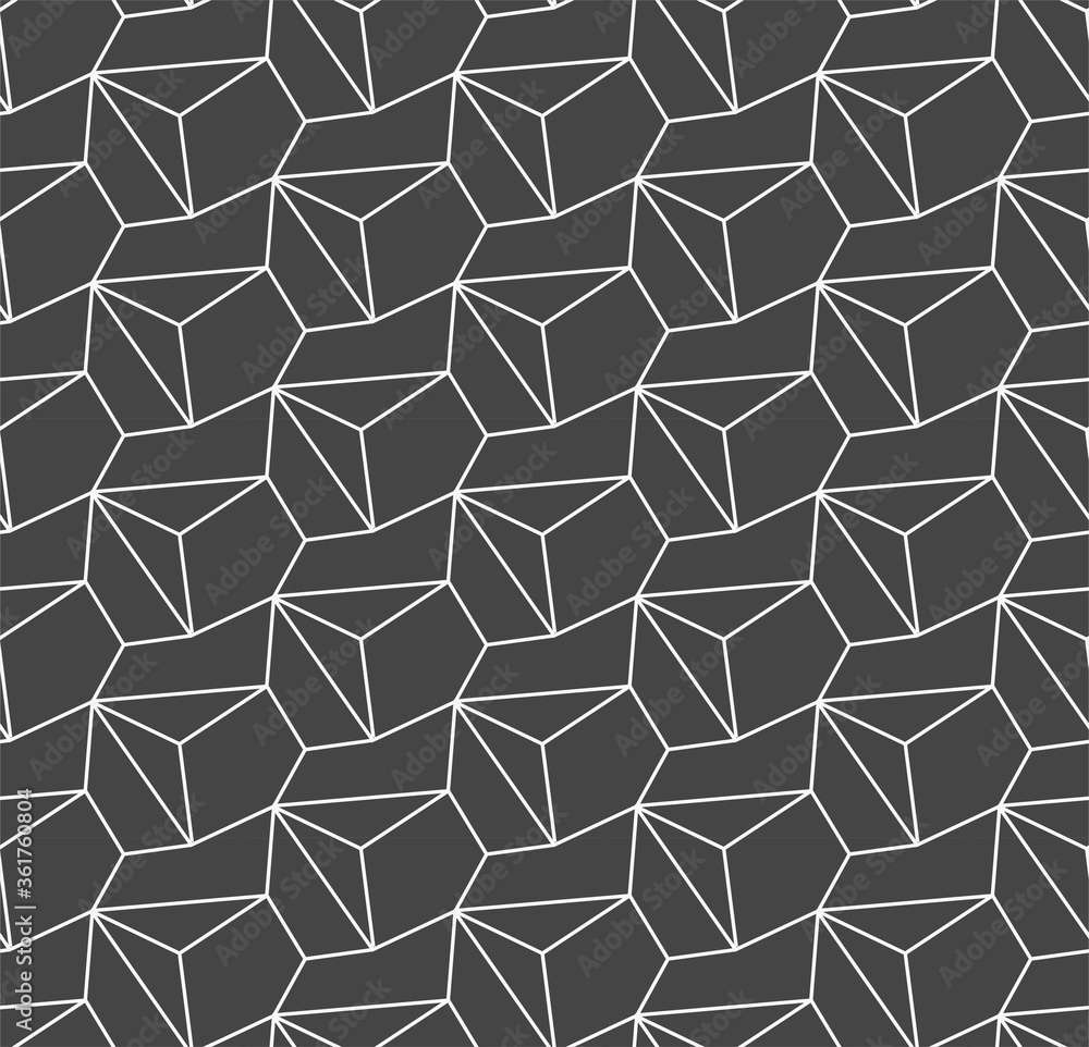 Repetitive Line Graphic Rhombus Textile Texture. Continuous Tileable Vector Cell Lattice Pattern. Repeat Fabric Diagonal Design Repetitive Line Graphic Rhombus Textile Texture. Continuous Tileable Vector Cell Lattice Pattern. Repeat Fabric Diagonal Design