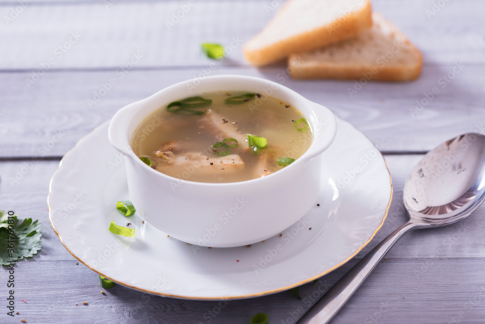 Fresh fish soup with ingredients and spices for cooking. Woodn background Fresh fish soup with ingredients and spices for cooking. Woodn background