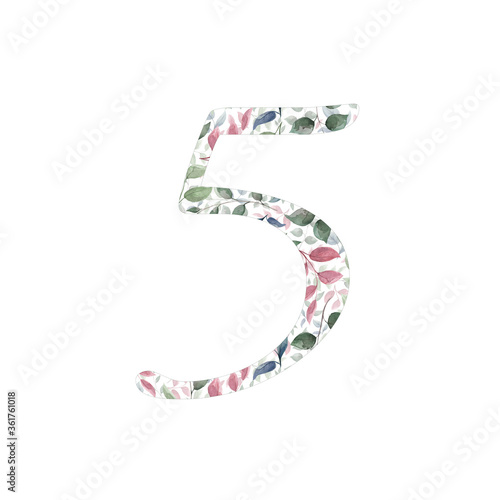 Wallpaper Mural Number 5 for text design, holiday cards, decor and design of text messages, wedding invitations. Torontodigital.ca