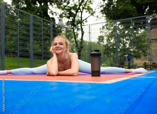young woman exercising