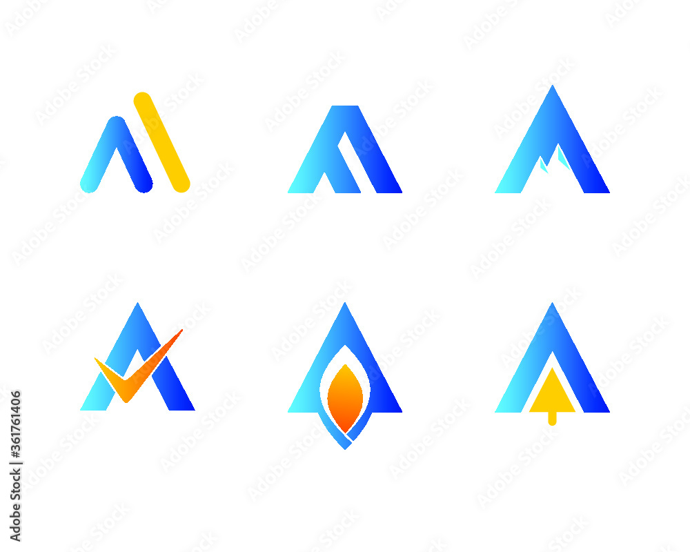 set of abstract icons