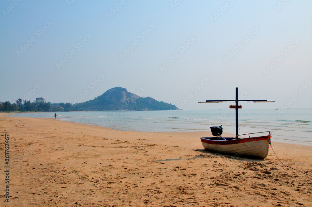 Suan Son Pradipat Beach in Hua Hin on a Hazy Morning Suan Son Pradipat Beach in Hua Hin on a Hazy Morning