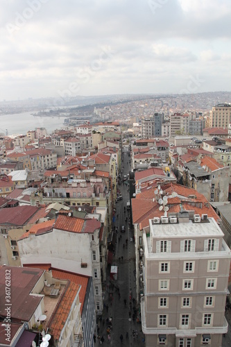 
aerial view of turkish city