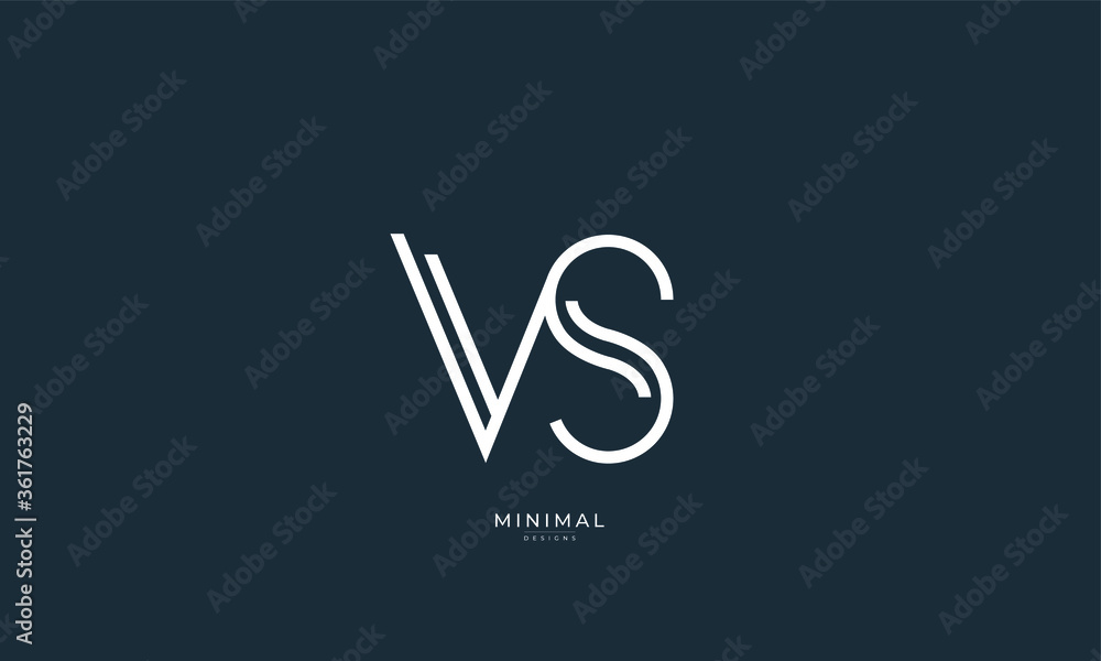 Alphabet letter icon logo VS Alphabet letter icon logo VS