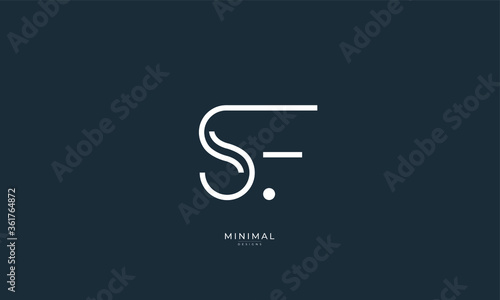 Alphabet letter icon logo SF photo