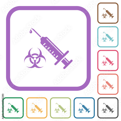 Antiviral injection simple icons photo