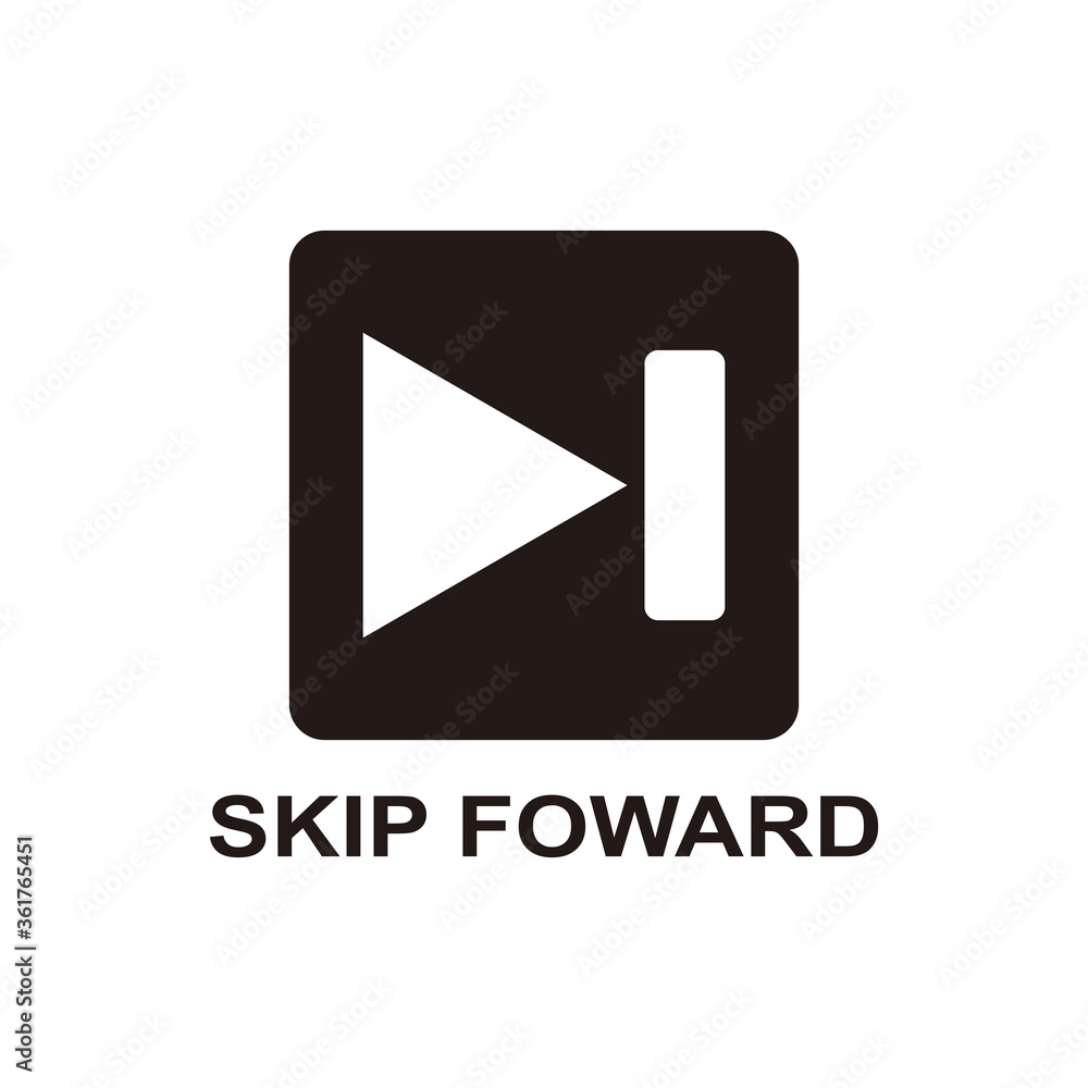 media control icon, skip forwards vector icon media control icon, skip forwards vector icon