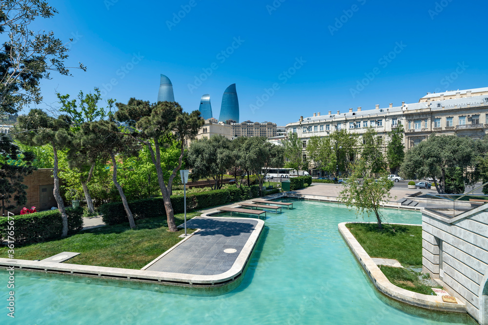 The Little Venice water park on the Baku Boulevard. 