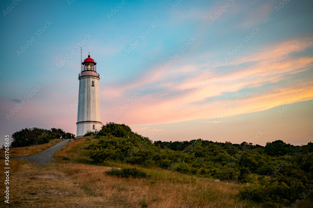 06-25-2020 Insel Hiddensee, Germany, Lighthouse at the 