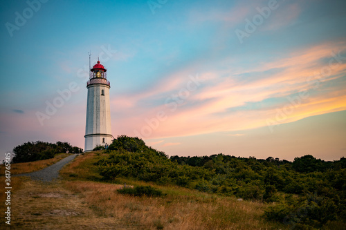 06-25-2020 Insel Hiddensee, Germany, Lighthouse at the "Dornbusch"