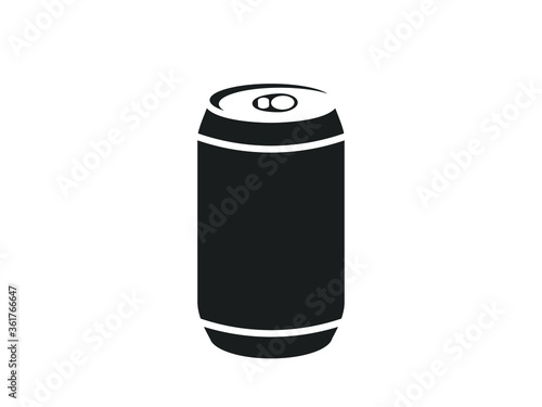 Beer can vector icon.  Can vector illustration.  Soda can design. 