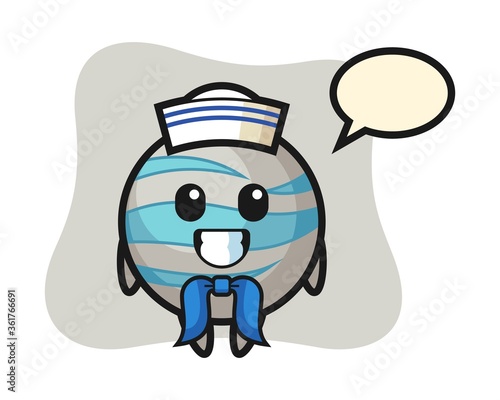 Φωτογραφία Planet cartoon as a sailor man