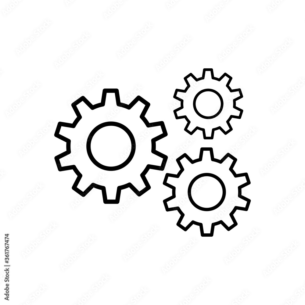 Gear Settings Icon Vector Illustration Gear Settings Icon Vector Illustration