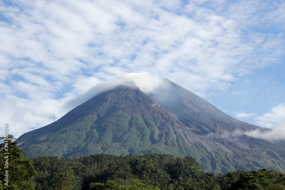 Mount Merapi is seen from the Kaliadem region, Yogyakarta, Indonesia Mount Merapi is seen from the Kaliadem region, Yogyakarta, Indonesia