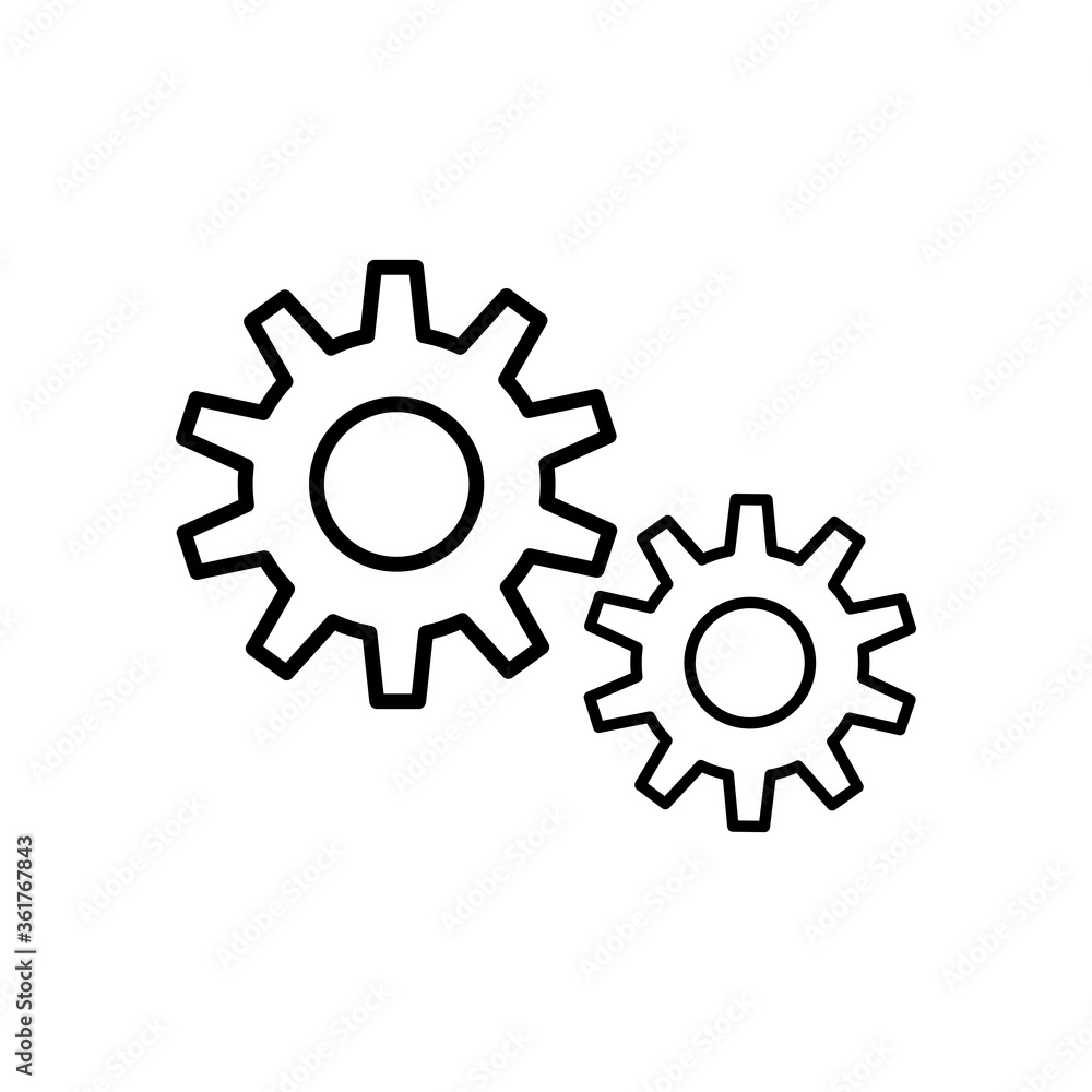 Gear Settings Icon Vector Illustration Gear Settings Icon Vector Illustration