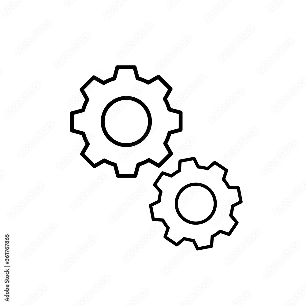 Gear Settings Icon Vector Illustration Gear Settings Icon Vector Illustration