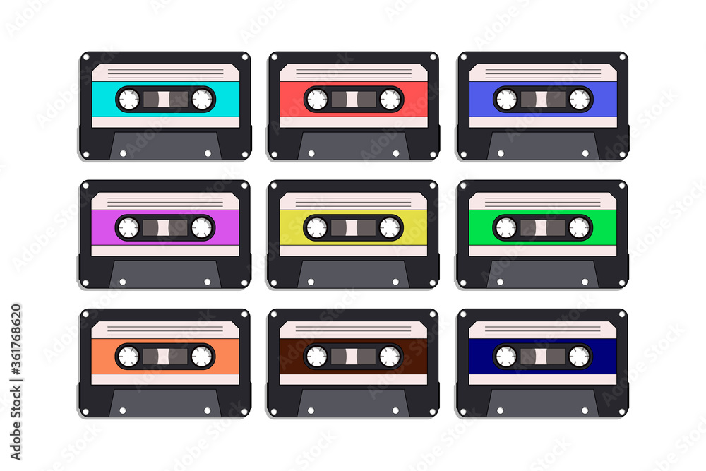 9 different cassette tapes 9 different cassette tapes