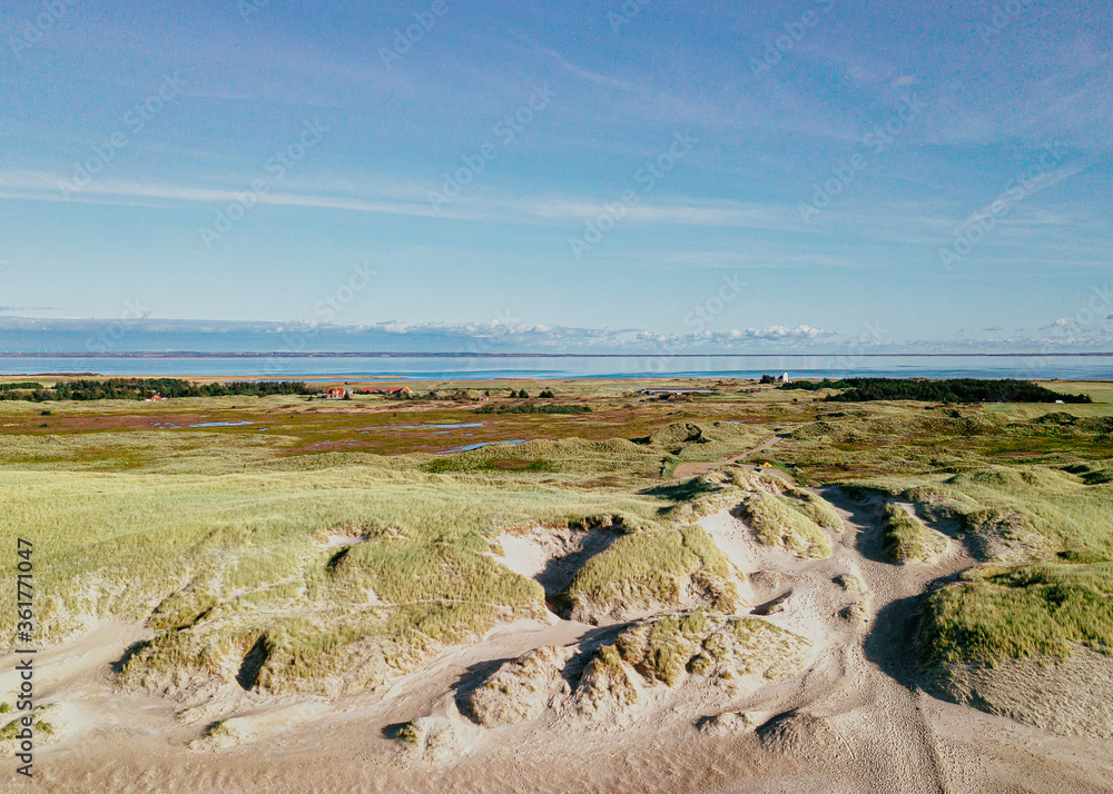 Nordsee und Ringkøbing in Dänemark - Luftbild mit Drohne Nordsee und Ringkøbing in Dänemark - Luftbild mit Drohne