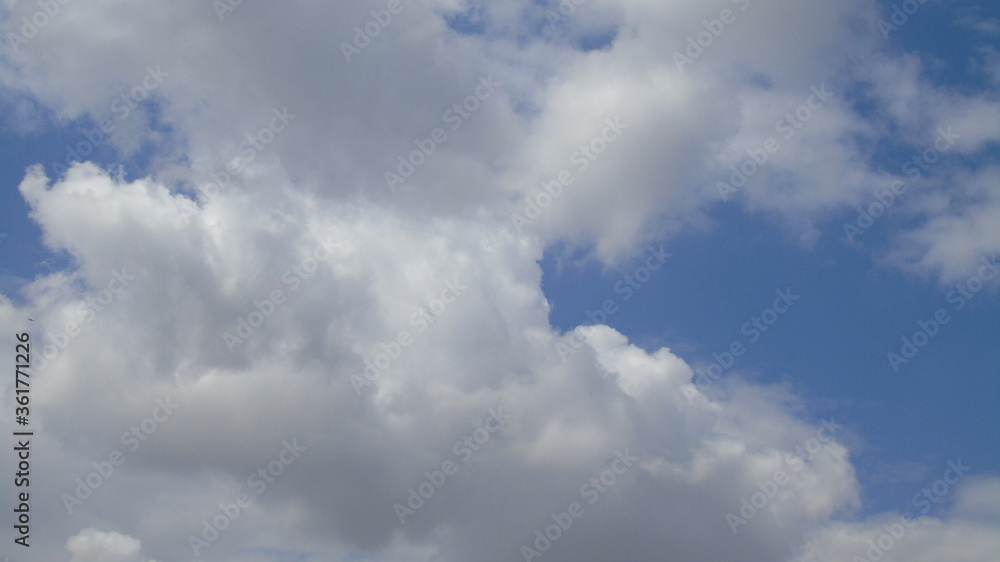 blue sky and clouds