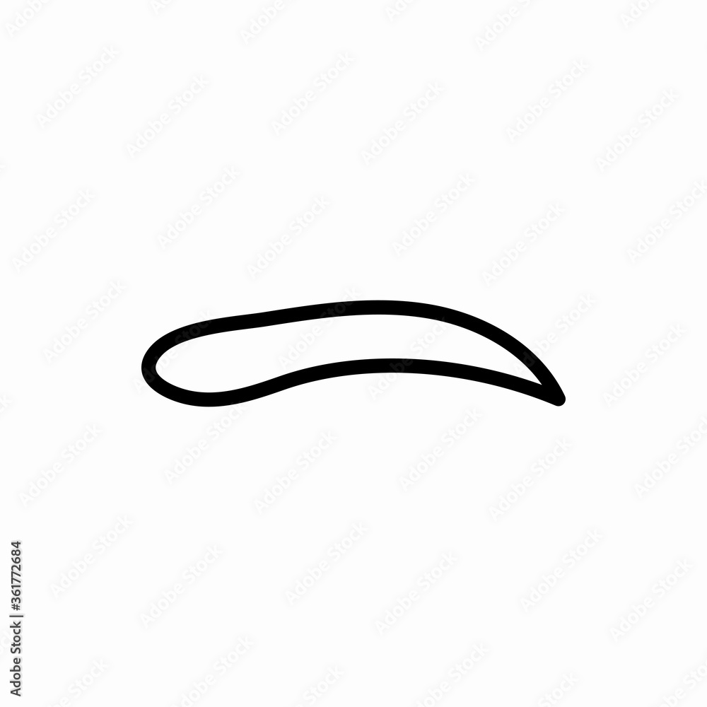 Outline eyebrow icon.Eyebrow vector illustration. Symbol for web and mobile Outline eyebrow icon.Eyebrow vector illustration. Symbol for web and mobile