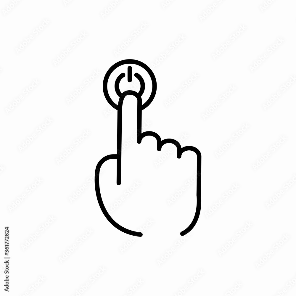 Outline finger click icon.Finger click vector illustration. Symbol for web and mobile Outline finger click icon.Finger click vector illustration. Symbol for web and mobile