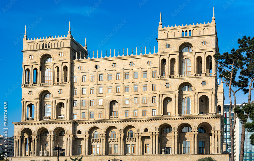 The Government house of Azerbaijan in Baku, Azerbaijan