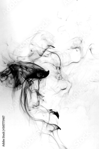 Wallpaper Mural Smoke toxic movement on a white background. Torontodigital.ca