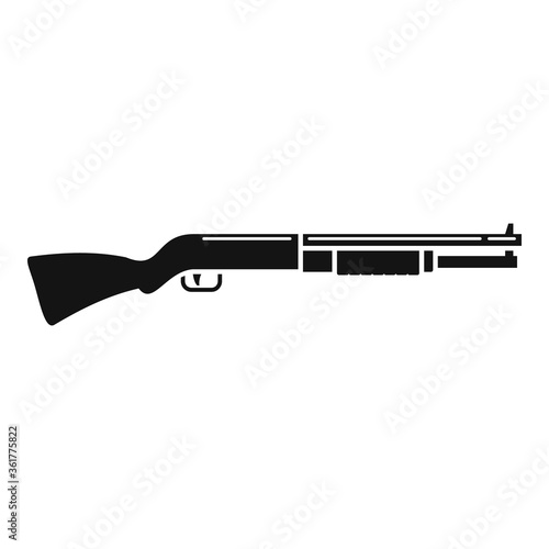 Police shotgun icon. Simple illustration of police shotgun vector icon for web design isolated on white background