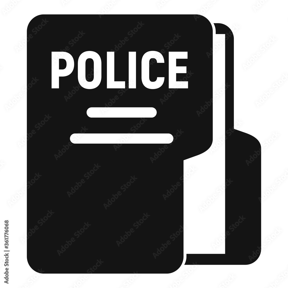 Police station folder icon. Simple illustration of police station folder vector icon for web design isolated on white background Police station folder icon. Simple illustration of police station folder vector icon for web design isolated on white background
