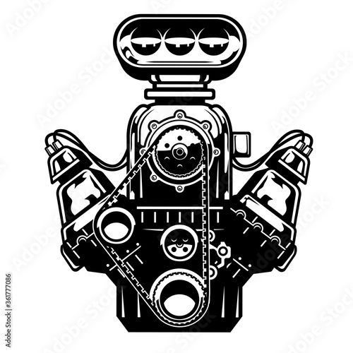 big muscle car engine