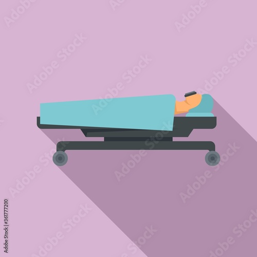 Hospital anesthesia icon. Flat illustration of hospital anesthesia vector icon for web design