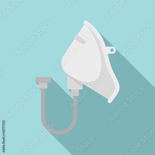 Anesthesia mask icon. Flat illustration of anesthesia mask vector icon for web design