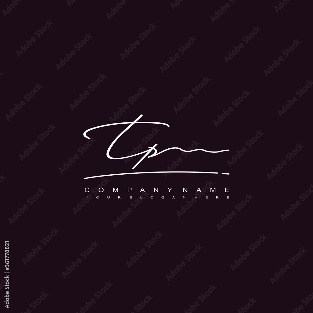 TP initials signature logo. Handwriting logo vector templates. Hand drawn Calligraphy lettering Vector illustration.
TP initials signature logo. Handwriting logo vector templates. Hand drawn Calligraphy lettering Vector illustration.